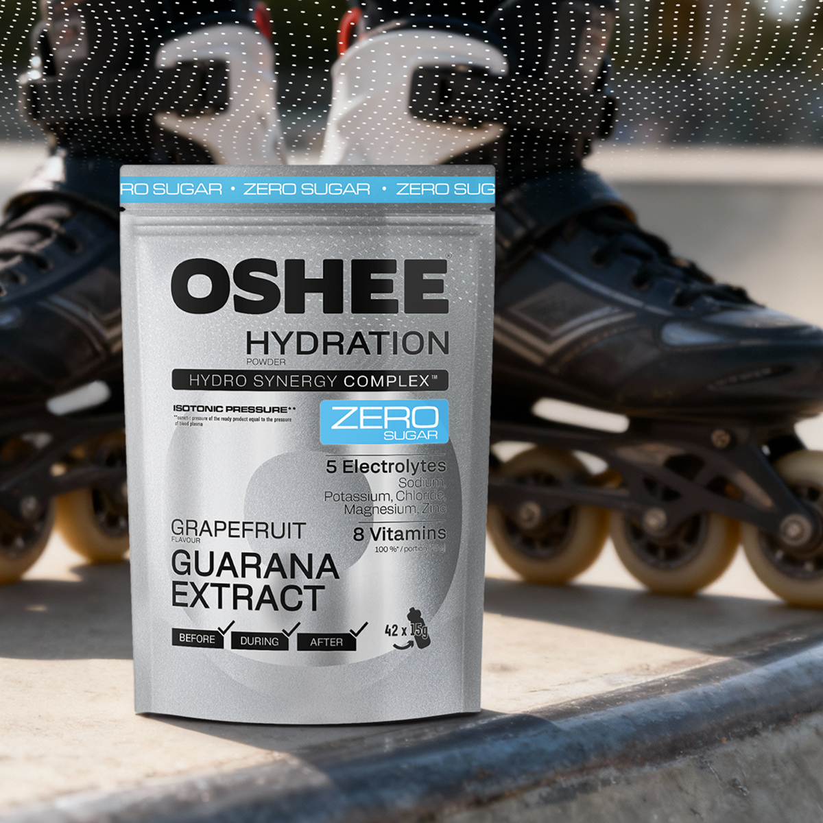 OSHEE Hydration Zero Sugar proszek Grapefruit guarana 630 g