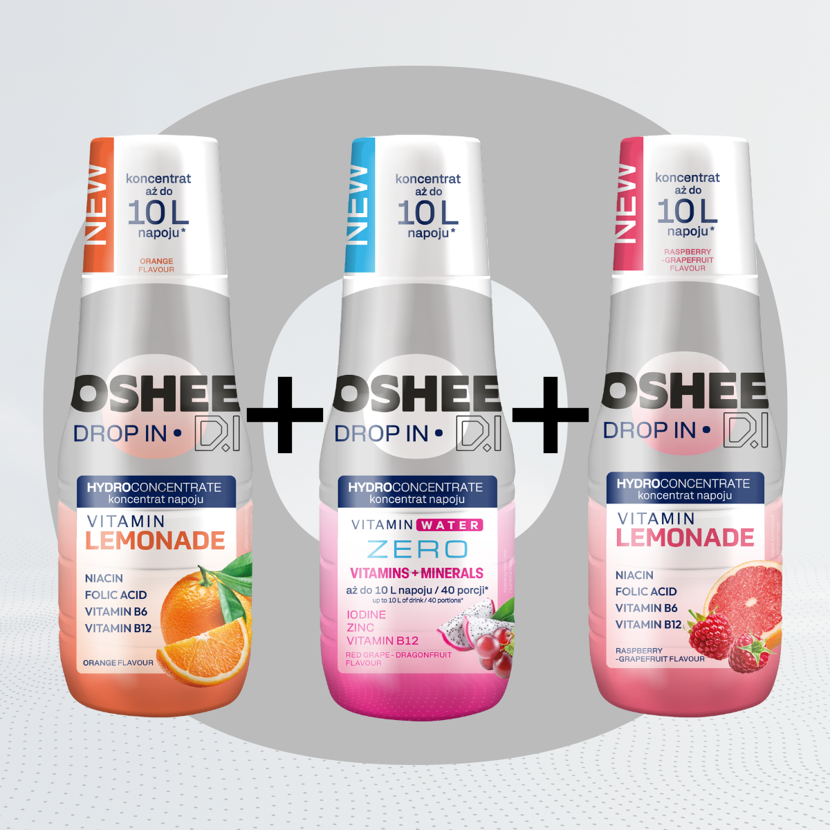 Taste Explorer Pack - MIX 3: Malina-grejpfrut + Pomarańcza + Czerwone winogrono-smoczy owoc ZERO