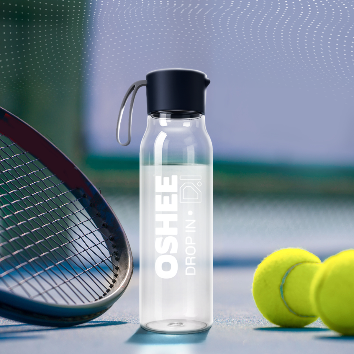 TRANSPARENT 550 ML BOTTLE MADE FROM DURABLE TRITAN