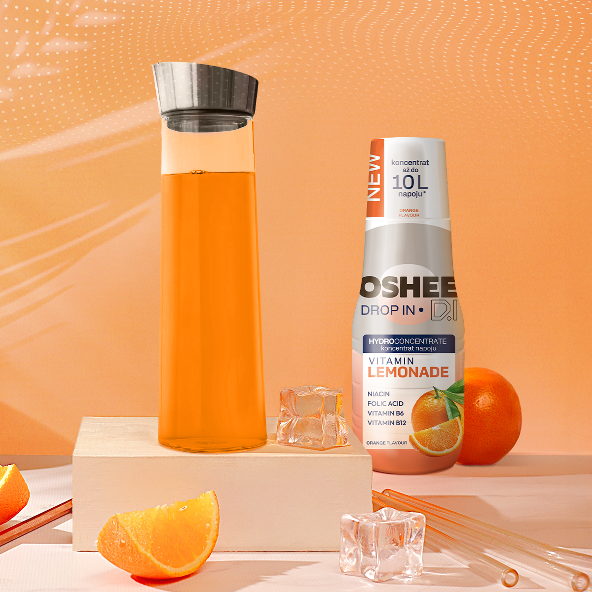 OSHEE DROP IN Vitamin Lemonade Hydroconcentrate – Orange Flavor – 500 ml