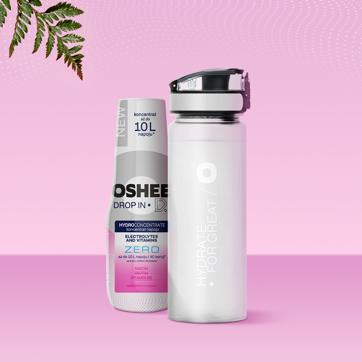 Hydrokoncentrat OSHEE DROP IN ZERO - grejpfrut - Elektrolity i witaminy - 500 ml