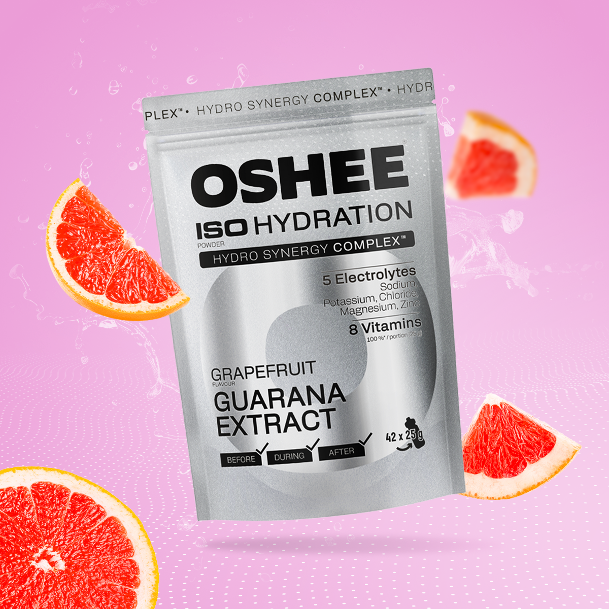 1 OSHEE ISO Hydration izotonik w proszku Grapefruit guarana 1050 g