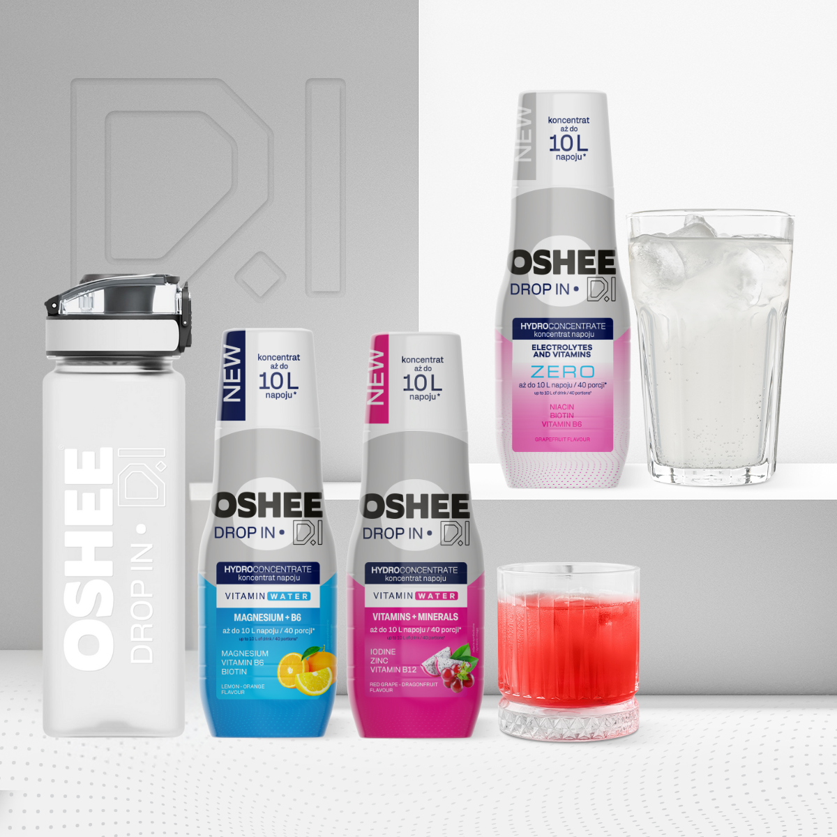 Hydration Starter Pack - MIX 3 + Bidon plastikowy 750 ml tritan