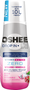 OSHEE DROP IN ZERO Vitamins & Minerals Hydroconcentrate – Red Grape & Dragonfruit – 500 ml 