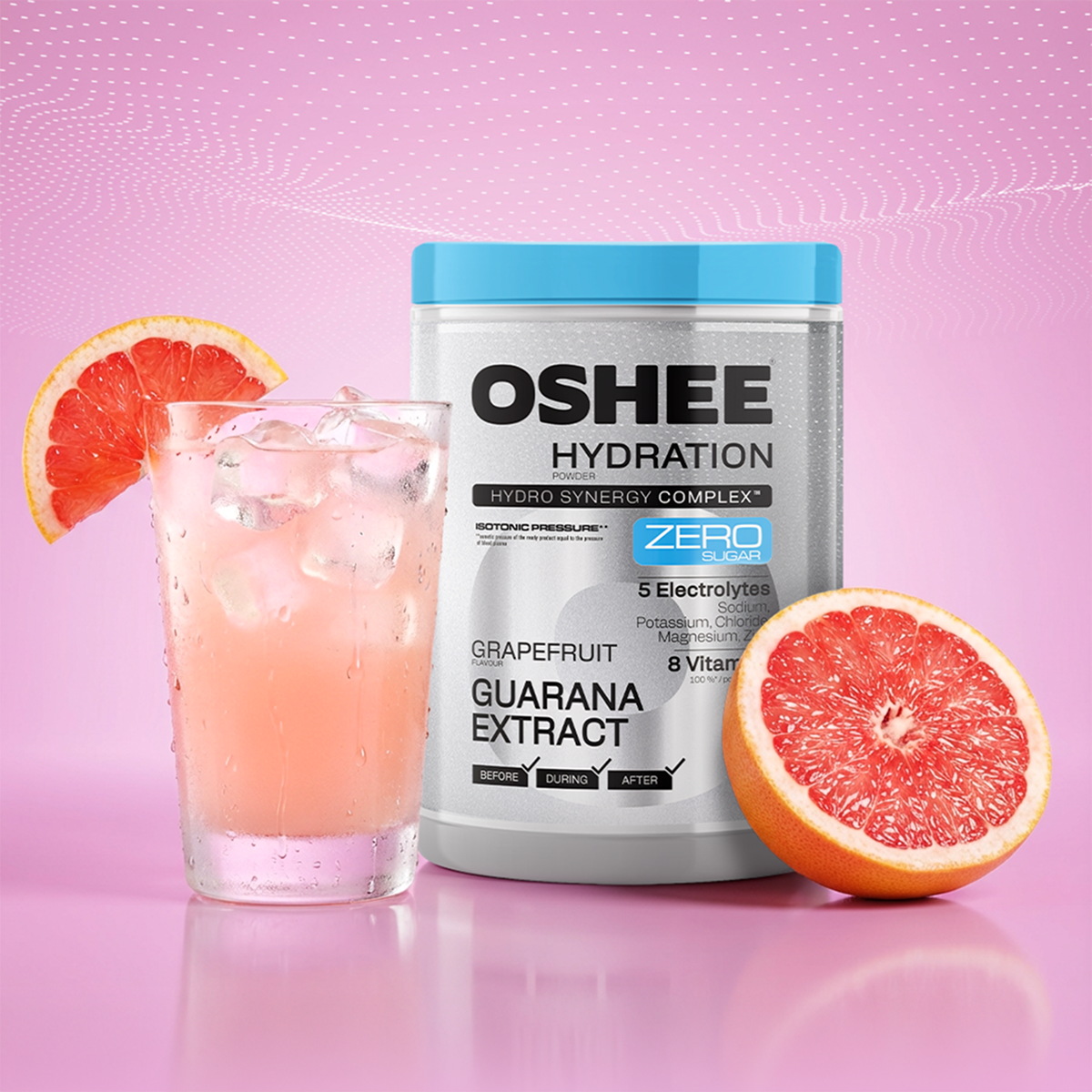 OSHEE Hydration Zero Sugar proszek Grapefruit Guarana 330 g