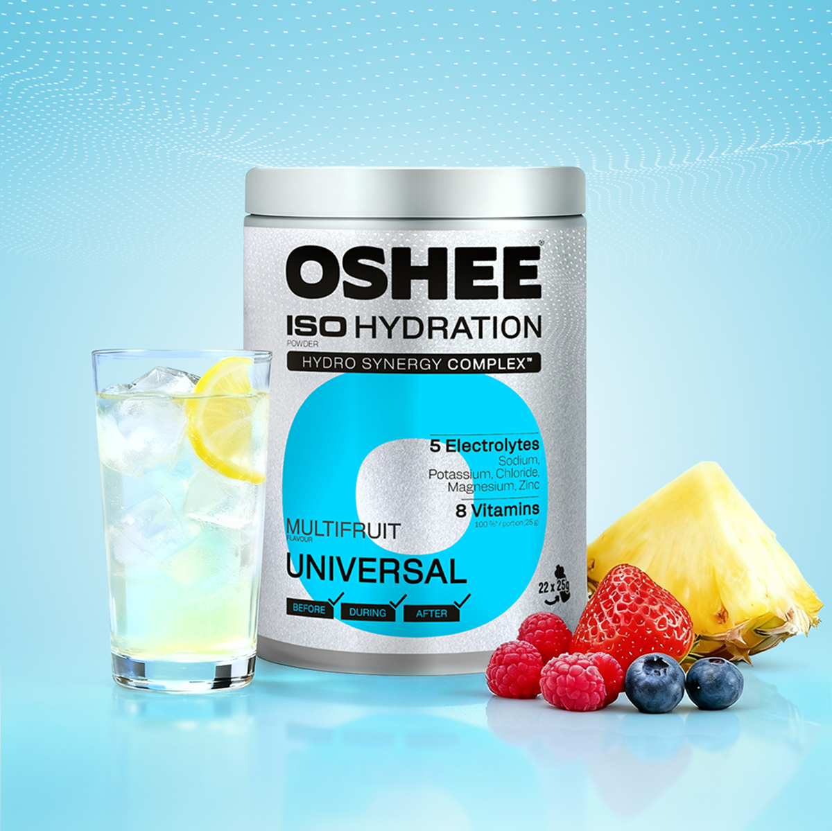 OSHEE ISO Hydration Izotonik w proszku Multifruit 550 g