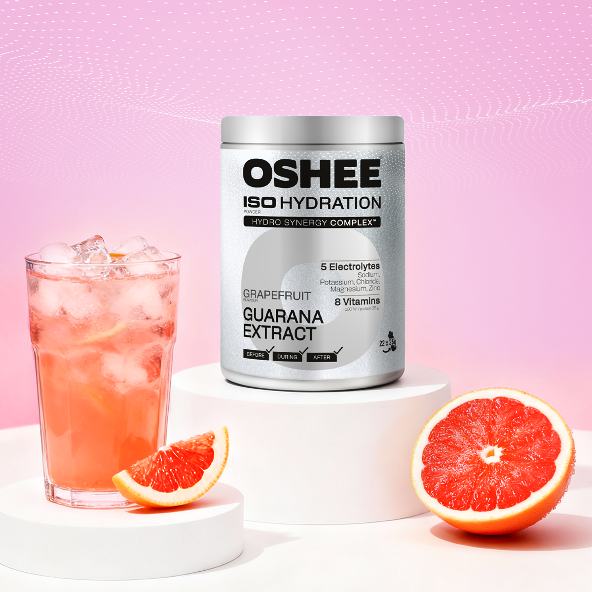 OSHEE ISO Hydration izotonik w proszku Grapefruit guarana 550 g
