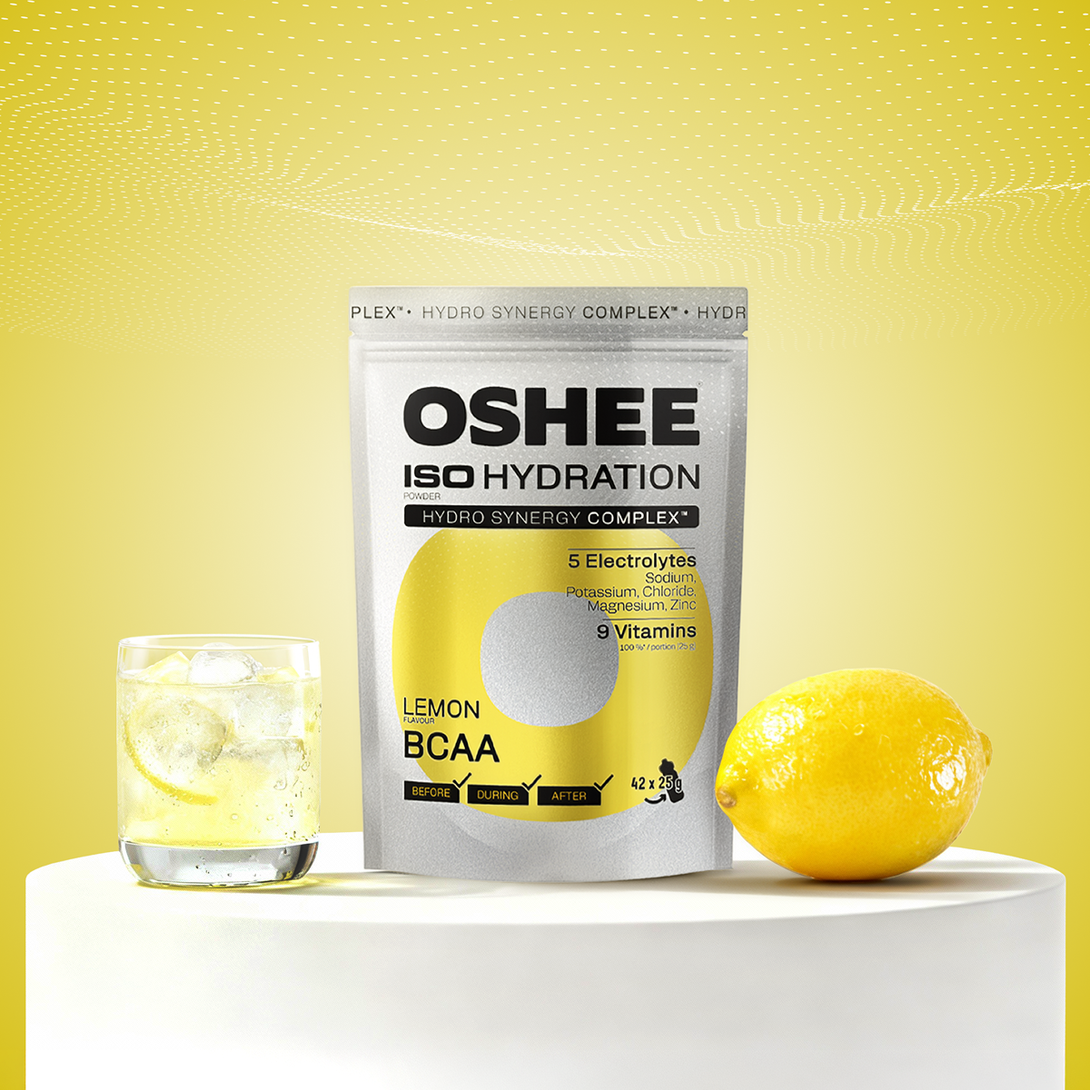 OSHEE ISO Hydration izotonik w proszku Lemon BCAA 1050 g