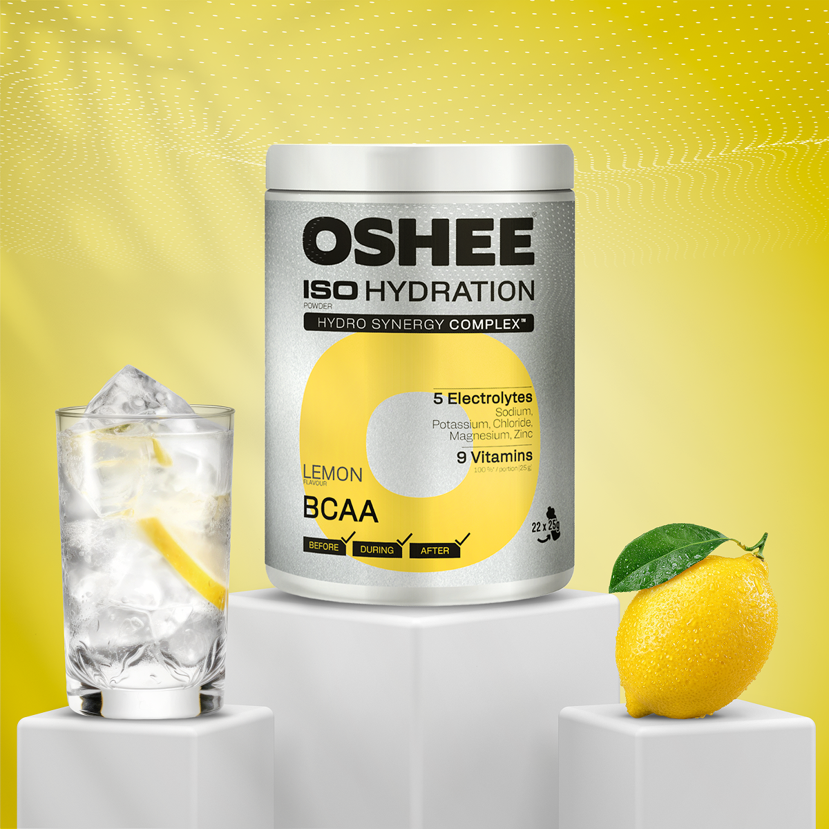 OSHEE ISO Hydration izotonik w proszku Lemon BCAA 550 g