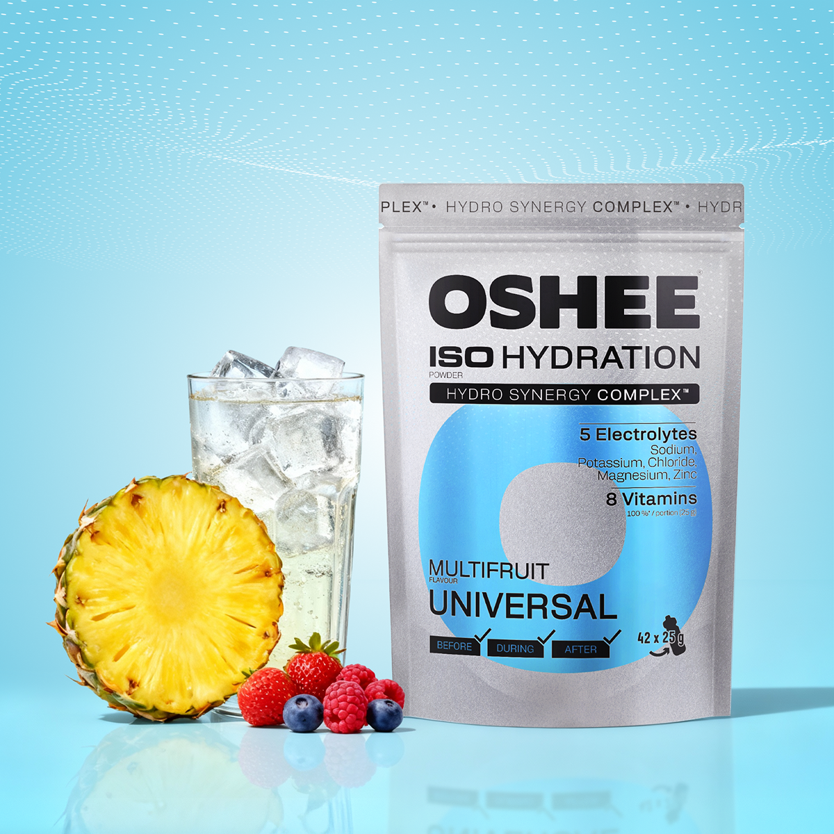 OSHEE ISO Hydration izotonik w proszku Multifruit 1050 g