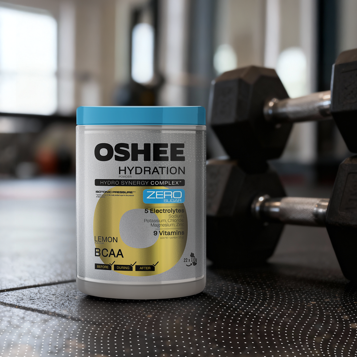 OSHEE Hydration Zero Sugar proszek Lemon BCAA 330 g