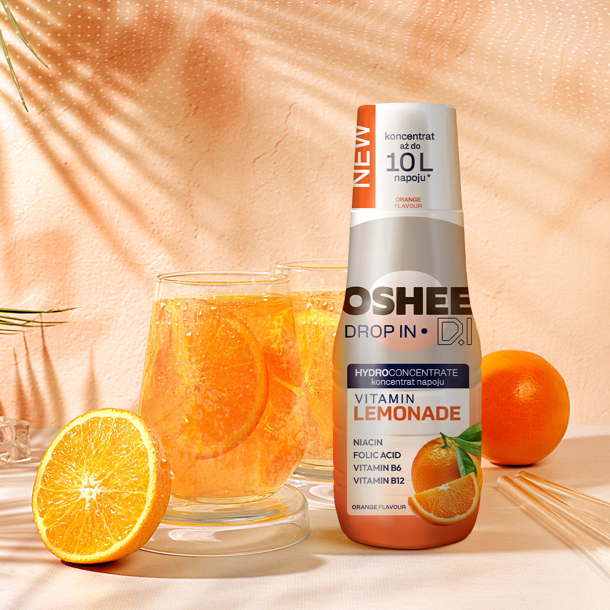 OSHEE DROP IN Vitamin Lemonade Hydroconcentrate – Orange Flavor – 500 ml 