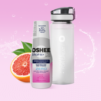 Hydrokoncentrat OSHEE DROP IN ZERO - Grejpfrut - Elektrolity i witaminy - 500 ml + Bidon plastikowy 750 ml tritan
