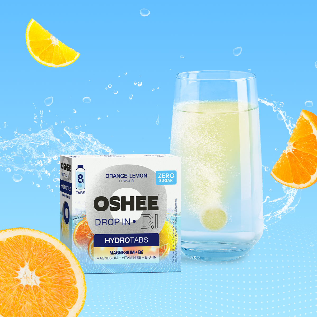 HYDROTABS Vitamins & minerals - Smak pomarańcza i cytryna