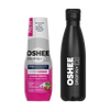Zestaw Welcome - Hydrokoncentrat OSHEE DROP IN - Czerwone winogrono-smoczy owoc - Witaminy i minerały - 500 ml + Butelka termiczna ze stali nierdzewnej czarna 500 ml
