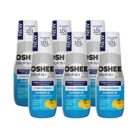 6 x Hydrokoncentrat OSHEE DROP IN Cytryna-Pomarańcza - Witaminy i magnez - 500 ml