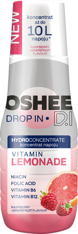 Hydrokoncentrat OSHEE DROP IN - malina– grejpfrut - vitamin lemonade - 500 ml